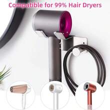 XAPY Hair Dryer Holder Hair Dryer Holder  Mounted Self Adhesive Blow Dryer Holder Stains Steel  Hair Dryer Holder Hairdryer Holder For Bathro - Beige - View 2