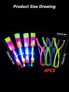 8 Stück/4 Stück Schleuder Flugzeuge mit LED-Beleuchtung, interaktive Familienspiele, leuchtende Outdoor-Flugspielzeuge, Geschenke für Familie und Freunde, Geburtstagsgeschenke, Freunde, Fluggeschenke, Leuchtspielzeug