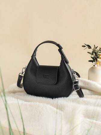 时尚荔枝纹女士小手提包，极简优雅可爱风格，适合通勤和购物斜挎，也可作钱包，是圣诞节和情人节的理想礼物。