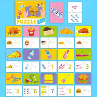 A Puzzle Perfect For Parent-Child Bonding Early Learning Fun Puzzle Multiple Styles To Mix And Match Endless Fun Ideal For Schools, Early Childhood Education Christmas Gifts New Year Gifts