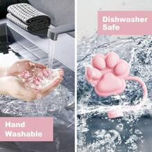 3Pcs Cute Cat Paw Straw Toppers For  30&40 Oz Tumbler - Reusable Pink Silicone Straw Covers - 彩色 - 查看 3