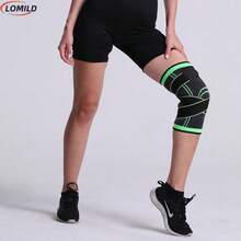 1件装压缩护膝套，带绑带，针织运动护膝，适用于篮球、骑行、跑步、羽毛球、徒步旅行等运动，提供运动护膝支撑，健身、跑步、深蹲等运动护膝，保护半月板 - 1pc - 查看 2