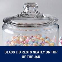 Half Gallon Glass Jar With Airtight Lid, Wide Mouth Clear Canister For Kitchen Pantry Storage, Ideal For Flour, Sugar, Cookies, Pasta, Dry Food, Crafts, And DIY Organization, Large 64 Oz Capacity, Dishwasher , Leakproof Container - 1 - 查看 2