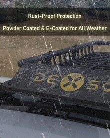Cesta portaequipajes universal de 64" x 39", con capacidad para 200 lb y bolsa impermeable de 21 pies cúbicos (52" x 39" x 18"), para SUV, camionetas y vehículos. - Unitalla - Ver 5