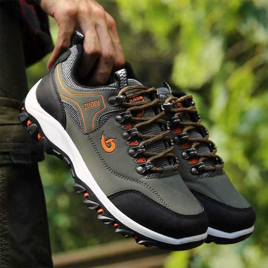 Men's Outdoor Hiking Shoes And Men's Casual Walking Shoes - 綠色 - 查看 1