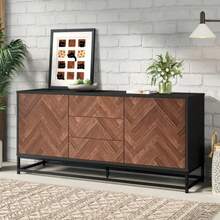 Storage Cabinets - Black, Oak - View 4