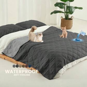 Alfombrilla para mascotas con estilo Ins, diseño minimalista que se adapta a la decoración del hogar, suave y amigable para las patas de las mascotas, impermeable y resistente a las manchas (fácil de limpiar), lavable a máquina y resistente a la decoloración, se adapta a la cama de perro/gato/sofá, varios colores, de doble uso para decoración y función