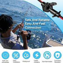 2026 New Premium Trolling Motor Plug And Receptacle 12V-24V 8 GA 2 Wires, Minn Kota Marine Boat - 預設 - 查看 3