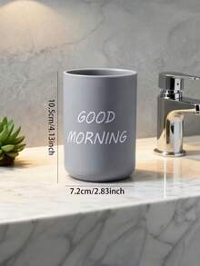 1PC Simple Toothbrush Holder, Bathroom Accessories, Toothpaste Holder, Mouthwash Cup, Drinking Cup, Scandinavian Simple Wash Mug, Home Mug, Bathroom Toothbrush And Mouthwash Mug, Frosted Textured Mug, Household Mouthwash Mug, Toothbrush Mug, Couple's Toothbrush Mug