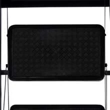 3-Step Tubular Steel Ladder, Heavy Duty, Various Colors - Black - View 7
