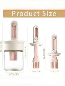 二合一油瓶，配有可伸缩硅胶刷和锁扣瓶盖。玻璃油瓶搭配耐热刷头，也可作为硅胶糕点刷使用。适用于烹饪、醋和酱汁、烧烤、煎炸等。生日礼物、厨房工具、厨具。也适合户外露营。 - 彩色 - 查看 9