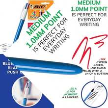 BIC 4-Color Original Retractable Ballpoint Pen With 1.0 Mm Medium Point, 3-Count In Assorted Ink - 什錦 - 原味 - 查看 1