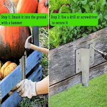 6个15.3英寸镀锌钢锯齿状围栏柱支架，重型枕木支撑，木桩支架，适用于高架花坛、花圃、车道、露台