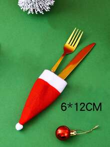 20Pcs/Set Christmas Chair Back Cover 23.6*20in Removable And Washable Dinner Chair Cover For Christmas Dining Room, Kitchen, Living Room Home Decoration Christmas Decorations,Christmas Decoration Christmas Chair Cover Soft Touch Non-Woven Chair Cover Christmas Table Decoration Santa Hat Christmas Gifts - Multicolor - View 24