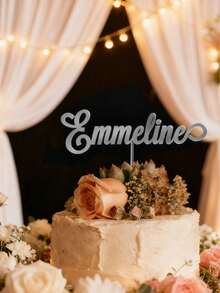 1/3/5pcs Wedding Cake Topper Picks, Personalized Cake Decoration Picks, Rustic Wedding Cake Toppers, Mr/Mrs Cake Topper, Wedding Cake Decorations, Gold Wedding - Multicolor 2 - View 9