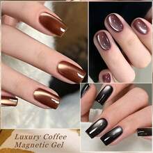 Mtssii 6支装 7毫升 深咖啡色磁性美甲凝胶套装 玻璃珠 柔和月光凝胶 可卸UV LED美甲胶 秋冬季半永久法式美甲用品 - 彩色 - 查看 7