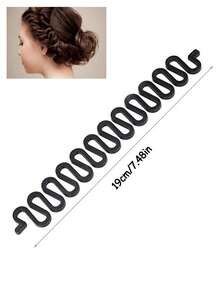 5PCS Wholesale Braiding Tools, Fishbone Braids, Braids, French Roller Buns, Braids, Convenient Lazy Wave Braids - Black - View 5