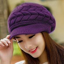 Women Beret Hats - 紫色 - 查看 4