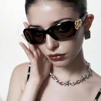 Women's Polarized Sunglasses - Wrap Around Stylish Rectangular Frame W UV Protection Sun Glasses For Women