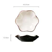 Lotus Leaf Shape Decorative Ring Tray Small Key Bowl Ceramic Trinket Tray Jewelry Dish Organizing Necklace Earrings Home Decoration For Mom Best Friend Sister Pink. - 牛奶白蓮 - 查看 3