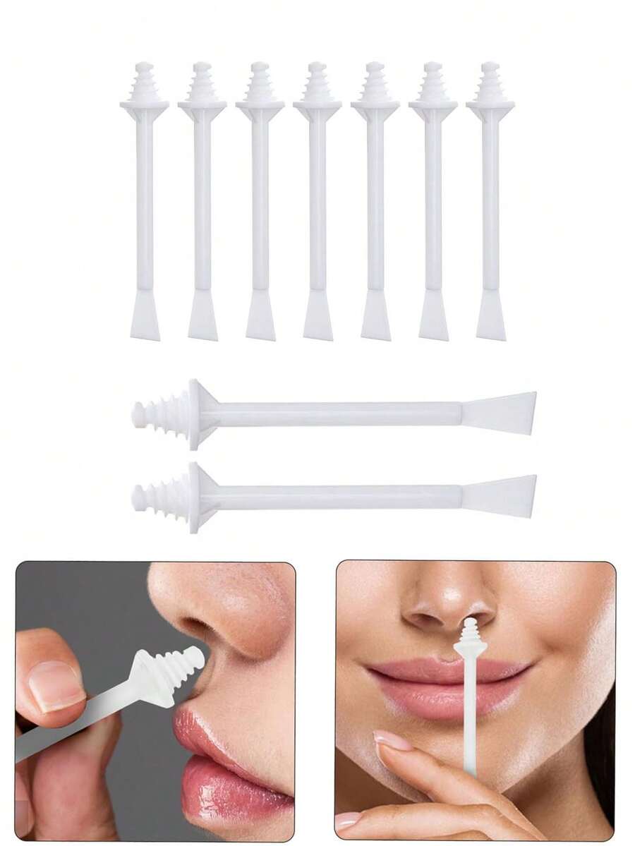 20pcs Multi-Functional Nose Hair Stick Beauty Accessory Tool, Nose Hair Removal Stick, Nose Hair Removal Wax Bean, Multi-Purpose Waxing Application Wax Stick - Multicolor - View 1