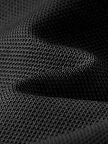 Men's Casual Solid Color Polo Shirt, Minimalist Fashion For Everyday Wear - Black - View 6