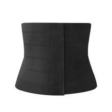 1pc Women's Fitness Shapewear, Black Waist Trainer, Waist & Hip Shaping Compression Belt, Postpartum Slimming Waist Cincher, Minimalist Design, Breathable Mesh Fabric - Multicolor - View 14