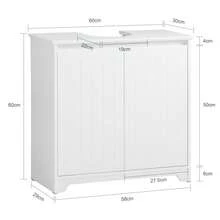 SoBuy BZR108-II-W Bathroom Vanity Unit Cabinet Washbasin Base Cabinet Bathroom Cabinet B