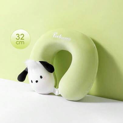 Miniso Sanrio Hangyodon & Cinnamoroll & Pochacco Portable Travel U-Shaped Pillow, Portable Office Nap, Suitable For Travel, Camping, Office Napping & Daily Use,Birthday Gift, Soft Polyester Material (1 PC)