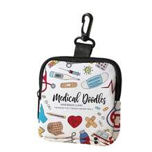 Mini Coin Purse Cat Dog Print Lightweight Wallet Durable Portable Zipper Storage Bag Friends Gift