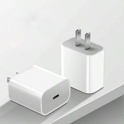 20W Cargador con enchufe estadounidense, 1-2 piezas Adaptador de cargador rápido con enchufe estadounidense, carga rápida y eficiente compatible con iPhone 17 Pro Max/17 Pro/17/Air/17/15/16/14/13/12/11/XS/XR/8/7/6, cargador de teléfono serie con alta potencia de salida