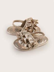 Summer Infant Sandals 3-6 Months Old Female Infant Slippers Breathable, Non Slip, Anti-Collision Walking Shoes - Yellow - View 6