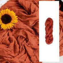 10 Pcs Terracotta Cheesecloth Table Runner Boho Gauze Cheesecloth Table Runner - Rust Red - View 14