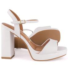 Vizzano Platform Sandal With Chunky Heel, Original, 6551-100 - White - View 5