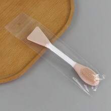 1 Stück Doppelendiger Dual-Purpose Maske Pinsel, Silikon Maske Stab, Spatel Typ Klebstoff Kopf + Gesichtsreinigungsbürste, Gesichtsreinigungsschaber, zum Auftragen von Schlammmaske, Foundation Pinsel, Concealer Pinsel, Rouge Pinsel, Konturpinsel, Rouge Pinsel, Bronzer Pinsel, Puder Pinsel, Foundation Pinsel, Rouge Pinsel