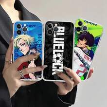 Funda clásica de anime B-Blue L-Lock compatible con  11 12 13 14 15 16 17 Pro Max Plus Air, transparente, a prueba de golpes, compatible con funda de  17, funda de  17 Pro, funda de  17 Pro Max - z1 - Ver 8