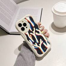 Funda de Teléfono a Prueba de Golpes con Diseño de Onda Crema, Adecuada para de la Serie X a 16, Perfecta como Regalo para Chicas. - Blanco - Ver 4