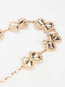 1pc Metallic Gold Butterfly Romantic Spring Accessory, Multi-Layer Wear With Dress Or Belt - Multicolor - View 6
