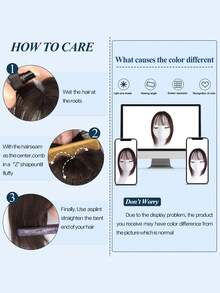 12 Inch Women's Hair Topper Clip-In Bangs, 360° Full Coverage Hair Piece, Suitable For Daily Wear And Those With Thin Hair - S4 - View 9