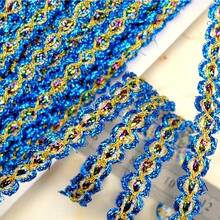 1 Stück lebendige gewebte Spitzenborte, verschiedene Farben erhältlich, 1,5 cm breit, Bekleidungszubehör, geeignet für Bekleidung, Partys, Geschenke, Heimdekoration, ideal für DIY-Basteleien, Nähen, Schmuckherstellung und Feiertags-Dekorationen wie Halloween, Weihnachten, Erntedank - Verschiedenfarbig - Übersicht 20