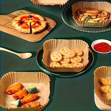 200PCS Of Yellow RL Air Fryer Disposable Paper 100 Pcs 6.3 Inch Air Fryer Round Non-Stick Paper Oil-Proof Parchment Paper Cooking Paper For Fryers Basket Frying 200/100/50 Sheets Of Air Fryer Paper Lining Air Fryer Disposable Paper Lining Oil-Proof And Waterproof Air Fryer Paper Basket Bowl Lining 6 Inches 200/100/50 Paper Air Fryer Liners, Default OPP Packaging,6-Inch Non-Stick Circular Baking Paper, Compatible With Most Air Fryers - Multicolor - View 10