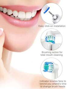 Replacement Toothbrush Heads Compatible With Professional Electric Toothbrush, Toothbrushes Brush Head Refills For Pro 1000 500 1500 100 7500 DB4010 360 400 8000 7000 3000 6000 300 9600 2000 4000 - Multicolor - View 6