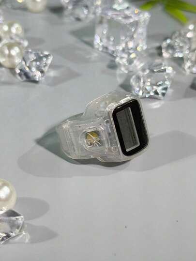 Contador de anillos con brillo transparente dorado y plateado, con un aspecto de lujo discreto, elegante y poderoso. Botones sensibles con rebote rápido, pantalla digital clara, batería de larga duración, cómodo para uso prolongado, compacto y portátil para llevar en el bolsillo para usar en cualquier momento.