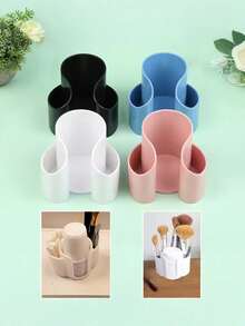 1个大容量桌面收纳盒，可放置牙线垫、化妆海绵和杯子 - 多隔层塑料材质，便携无异味，是梳妆台展示和化妆品收纳的理想之选，也可用于存放美甲用品和美甲配件。 - 彩色 - 查看 5