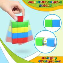 Magnetic Cube Building Blocks, STEM Educational Toy, Suitable For Boys And Girls 3+ Years Old, Essential Teaching Toy To Inspire Creativity And Promote Brain Development - Multicolor - View 9
