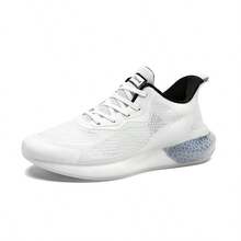 High Quality Men's Breathable Casual Slip-On Shoes, Lightweight Fabric Sneakers, Soft Sole, Durable, Road Running Shoes, Summer - White - View 9