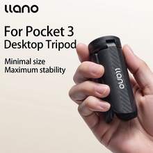 Tripod Mini Ringan Llano, Aksesori Tripod Meja Multifungsi untuk Kamera Saku, Cocok untuk Osmo Pocket 3 - Hitam - View 4