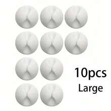 1/5/10pcs White Cable Clips, Adhesive Clips And Cable Management Sleeves (Mini Cable Clips) For Organizing And Storing Various Cables At Home, Office, Car, Desk, Bedside Table - White - View 14