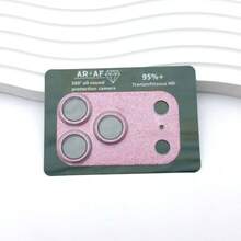 1pc Glitter Integrated Tempered Glass Camera Lens Protector, Full Coverage Anti-Scratch Camera Protective Cover, Compatible With Iphone 17/17 Air/17 Pro/17 Pro Max Series Applicable To Daily Shield, Office, Home Daily Shield Office Home Phone Camera Cover Sparkling Crystal Waterproof Shockproof Anti-Fall Scratch Resistant