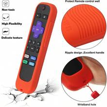 AWYYPinowu [3 Pack] Remote Case/Battery Cover For TCL Roku Smart TV Steaming Stick Remote Silicone Protective Case Universal Sleeve Skin Glow In The Dark With Wrist Strap (Green Glow And Blue And Red) - GreenGlowBlueRed - View 8